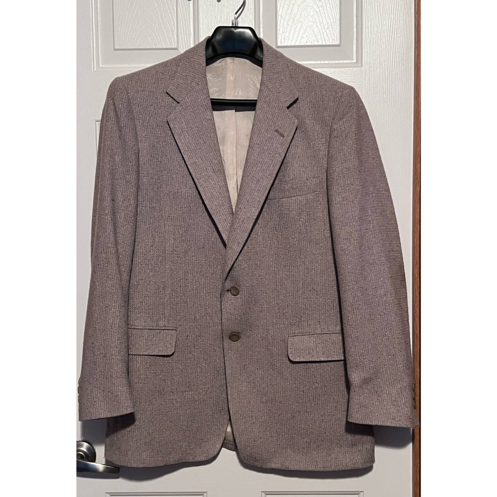 Kuppenheimer Men's Tweed Wool Sports/Blazar Jacket Two Button Front Size 42L